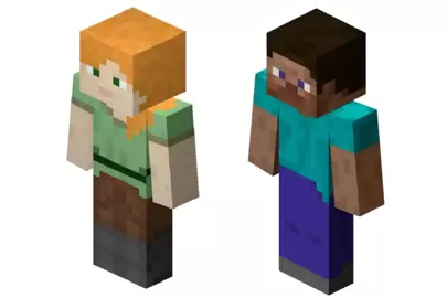 How big is a Minecraft character Steve Alex